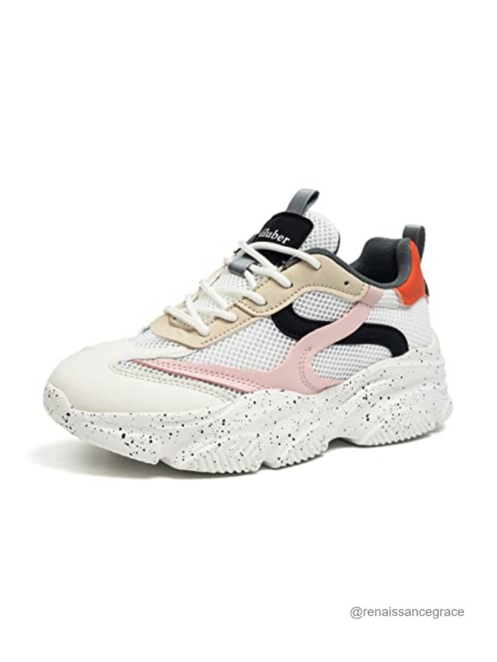 Niluber Women's Chunky Platform Sneakers Slip On Breathable Lightweight Walking